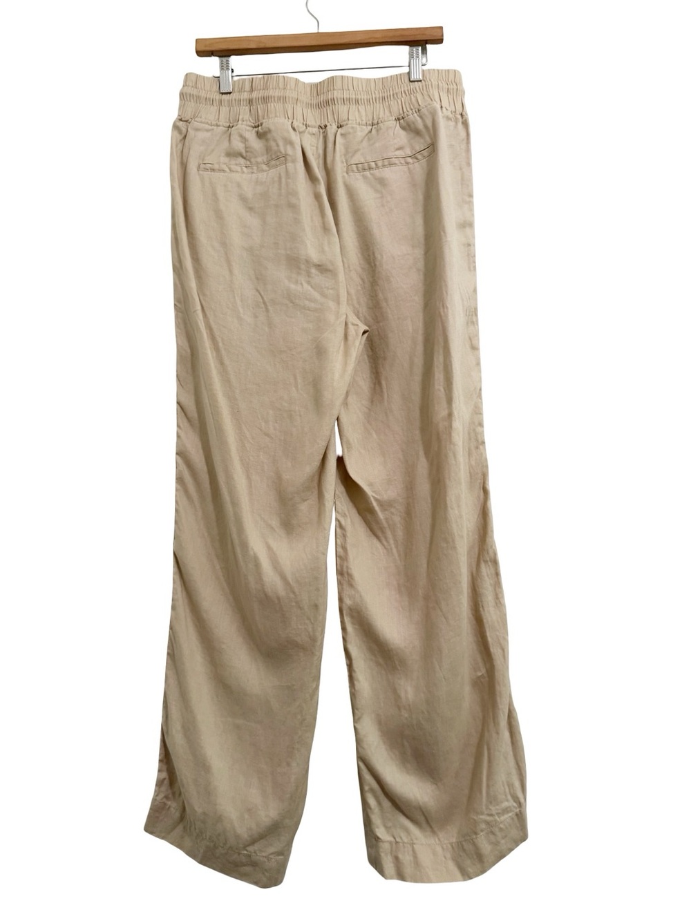 Quince Wide Leg Linen Pant Driftwood Large - Picture 6 of 13
